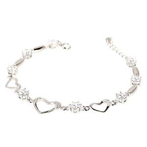 สร้อยข้อมือเงินแท้รูปหัวใจ Jeulia ดีไซน์ทันสมัย - Product Image 2