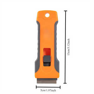 เครื่องมือขูดกาวแบบพกพา 10 ใบมีด พร้อมที่ขูดทำความสะอาดกระจกสำหรับเตาอบ ประตูเตา และขจัดคราบสี - Product Image 1