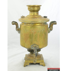 Urne à café en laiton doré du début du 20ème siècle Loubat Antique et cuivre 5 Lt urne impériale russe marteau en laiton turc Samovar vente en gros - Product Image 2