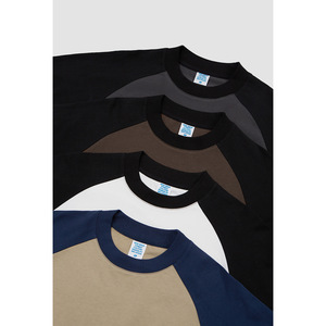 T-shirt à manches longues Raglan Color Block Roof Gallery 265G en coton, grande taille, streetwear, vêtements pour hommes - Product Image 4