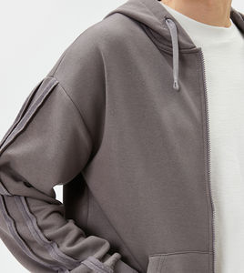 Nuevo Conjunto Deportivo de Invierno, Sudadera con Capucha y Cremallera, Hombros Caídos, Pantalones Deportivos Ajustados, Estilo Urbano, Cómodo para Hacer Ejercicio - Product Image 4