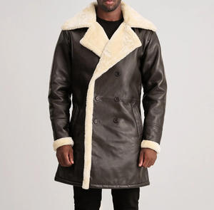 Fabrication professionnelle, veste en cuir pour homme de qualité supérieure, col montant classique, imperméable, respirante, saison hivernale, personnalisable - Product Image 3