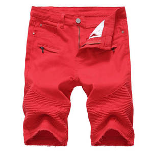 Pantalones Cortos de Mezclilla para Hombre, Diseño Personalizado, Transpirables, Casuales de Verano, Corte Recto, Cintura Media, Servicios OEM, Precio Bajo - Product Image 1