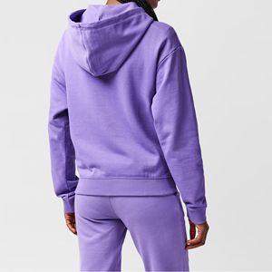 Sudadera con Capucha para Mujer, Estilo Lavado Ácido, Ecológica, Lisa, Informal, Holgada, de Manga Larga, de Algodón y Felpa, Personalizable - Product Image 3