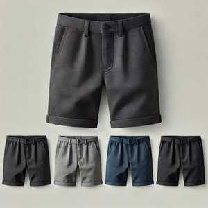 กางเกงขาสั้นผ้ายีนส์สำหรับผู้ชายกางเกงขาสั้นสีล้วนดีไซน์ใหม่สำหรับออกกำลังกายปี2025 - Product Image 2