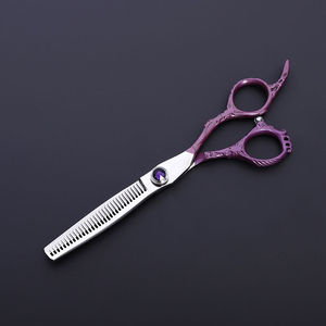 Professional Beauty Stainless Steel Right-Handed <b>Thinning</b> Barber Hair Scissors with Bent Golden Handle-SWISHER INTERNATIONAL - Product Image 2