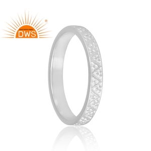 Nuevo diseño de patrón, anillo de banda de Plata de Ley 925 para mujer, joyería personalizada para mujer, regalo para ella - Product Image 2