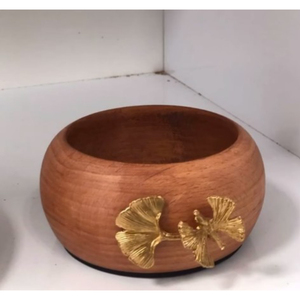 Tazón de Servir de Madera de Acacia de Alta Calidad, Ecológico, Moderno, Pulido, Personalizable, con Base en Forma de Hoja, para Decoración de Eventos de Boda, Logotipo Personalizado - Product Image 4