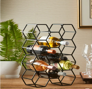 Elegante expositor de vino con base de metal dorado y mármol, un elegante diseño moderno para tres botellas, disponible a precios al por mayor. - Product Image 2