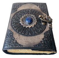 Cuaderno diario de cuero hecho a mano indio diseño tradicional piedra Cierre de Metal meditación autocuidado Opción de regalo logotipo personalizado