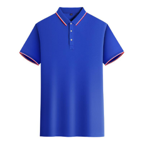 Cotton Breathable Polo <b>Shirts</b> for Men Summer Multi-color <b>Stitching</b> Short-sleeved Lapel <b>T</b>-<b>shirt</b> - Product Image 1