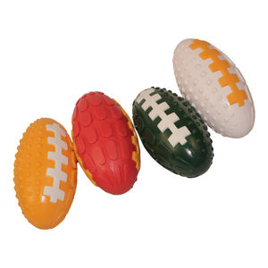 Ballon de rugby en TPR, jouet à mâcher pour chat, ballon dentaire texturé, jouet interactif avec logo personnalisé, usine OEM, normes EN CE ASTM - Product Image 2