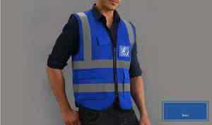 เสื้อกั๊กนิรภัยสำหรับใส่วิ่งเสื้อกั๊กมีซิปสะท้อนแสงเสื้อแจ็กเก็ตนิรภัยแบบตาข่ายสะท้อนแสงโลโก้ออกแบบได้ตามต้องการ - Product Image 4
