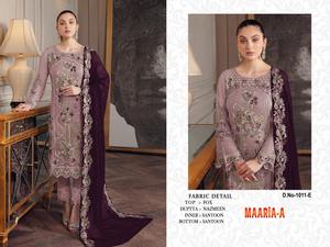 Top Qualité Georgette Semi Cousu Broderie Travail Pakistanais Bollywood Costume pour L'exportation Dans Le Monde Entier - Product Image 5