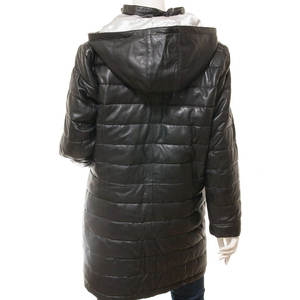 Veste en cuir matelassée élégante et décontractée de qualité supérieure pour femmes, nouveau design tendance avec logo personnalisé, faible MOQ, saison hivernale - Product Image 2