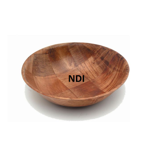 Design exclusif Traiteur Servir Salade Pâtes Et Soupe Bol De Service Meilleure Qualité Ustensiles De Cuisine Maison Bol De Service En Bois - Product Image 1