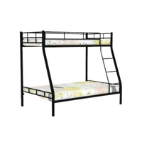 Lit superposé en métal minimaliste moderne M-BB-04, cadre en acier de haute qualité, double lit superposé pour dortoir, appartement, auberge, usage en dortoir