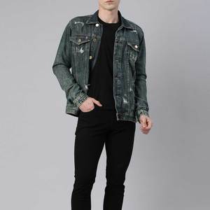 Veste en jean confortable pour hommes, veste en jean 100% coton originale de style bouton de qualité supérieure pour hommes - Product Image 4