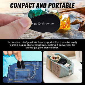 เพชรไดโครสโคปแบบใหม่เส้นผ่านศูนย์กลางเลนส์2ซม. ดีไซน์แบบพับเก็บได้สำหรับนักอัญมณีวิทยา - Product Image 6