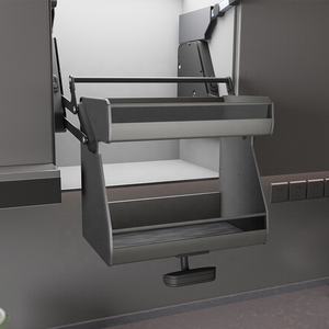 منظم خزائن المطبخ الحديث والصديق للبيئة مع سلة قابلة للسحب، ملحقات خزائن الحائط، منظمات خزائن قابلة للرفع لتوفير المساحة - Product Image 1