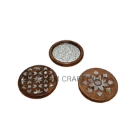 Miroir en nacre poli naturel fait à la main de forme ronde luxueuse utilise principalement le maquillage chez les femmes