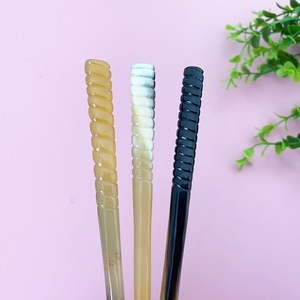 Polished Finish Buffalo Horn <b>Hair</b> <b>Pins</b> for Women's Ox Horn <b>Hair</b> Styling Stick Natural Accessory - Product Image 2