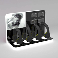 Support d'affichage portable pour casque audio en acrylique/plastique durable, personnalisable OEM, couleur transparente personnalisée, organisateur universel pour la maison et le bureau