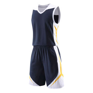 Uniformes de basket-ball pour adultes au design personnalisé, nouveau style, respirant, en polyester, vêtements de sport, uniformes de basket-ball sublimés - Product Image 2