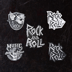 Parche Bordado de Rock and Roll para Coser en Prendas y Accesorios - Product Image 1
