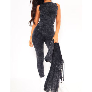 Offre Spéciale dames athlétique Stretch collants lavage à l'acide Legging taille haute Gym vêtements actifs Compression Leggings cravate teinture femmes Fitness - Product Image 4