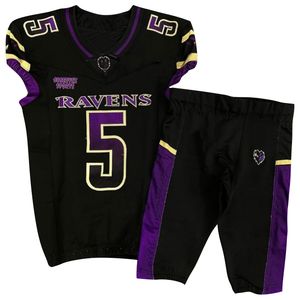 Personalizado sublimado transpirable antibacteriano de secado rápido de media manga de los hombres adultos uniforme de fútbol americano 100% tela de poliéster - Product Image 3