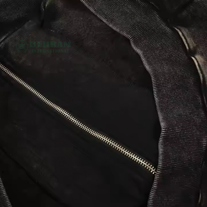 Nouveauté 2024 : Sweat à capuche zippé personnalisé délavé à l'acide, 100% coton molletonné/éponge française, séchage rapide, respirant, pour l'hiver - Product Image 5