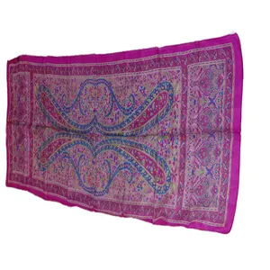 在印度网上为女性购买正品丝巾手工制作长佩斯利设计印花长丝巾