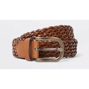 Cinturón genuino para hombre, cinturón sin hebilla, cosidos cinturones de cuero, cinturón ecuestre negro Habana, hecho a mano, hebilla dorada plateada, latón - Product Image 3