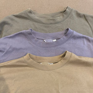 T-shirt surdimensionné en coton AIRism Ringer Crew Neck T Shirt (Demi-manche) Fit Crew Neck T-Shirt - Product Image 4