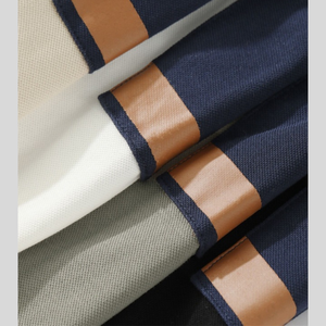 Polo avec logo personnalisé OEM T-shirt à manches courtes et à col contrasté pour hommes T-shirt à revers haut de gamme pour hommes - Product Image 4