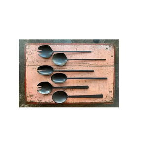 ชิ้นส่วนดีไซน์เซิร์ฟเวอร์สลัดสแตนเลสมีด้ามจับแบบหล่อเหล็กมิเรอร์ - Product Image 6