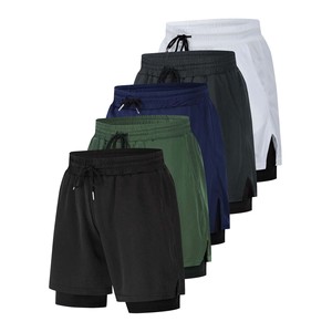 Short de course élégant Boxy Performance pour homme Support de compression évacuant l'humidité avec poche zippée pour l'été Gym et entraînement - Product Image 1