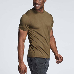 T-shirt unisexe en toile 100 % coton respirant, anti-plis, anti-boulochage, à manches courtes, col rond, de haute qualité, uni, personnalisable - Product Image 2