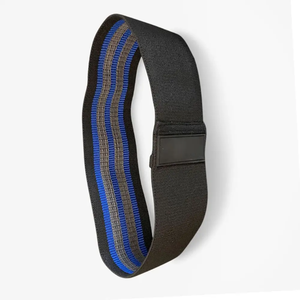 Bandas de botín circulares de cadera de tela de gimnasio con logotipo personalizado con bucle de látex ajustable de resistencia pesada para fitness - Product Image 5