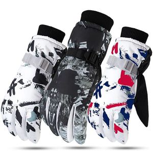 Winter Waterproof Insulated Leather Breathable Gloves Windproof Touchscreen Compatible <b>Ski</b> Snowboarding - Product Image 2