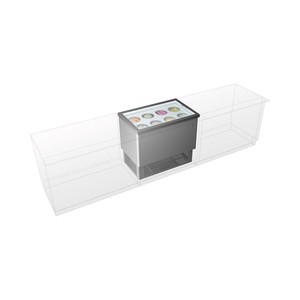 FRAMEC Commercial <b>Kitchen</b> Refrigeration <b>Equipment</b> Built-in Scoop Ice Cream Fridge Showcase Sliding Lids Pozzetto Cylindrical - Product Image 1