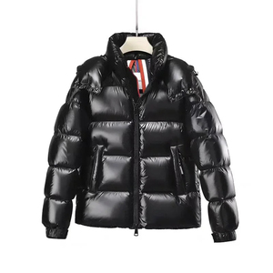 Chaqueta Acolchada Urbana de Color Sólido para Hombre |   Abrigo de Invierno Moderno con Cuello Alto - Product Image 3