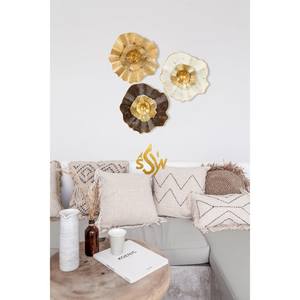 Atractivo arte de pared Hierro Metal Diseño floral Color dorado y blanco Decoración para el hogar Arte colgante de pared a precio competitivo - Product Image 5