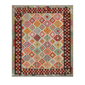 พรมกิลิมไมมาณา อัฟกานิสถาน ขนาด 295 x 253 ซม. พรมและชุดพรมแบบดั้งเดิมของชาวอัฟกัน - Product Image 1