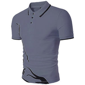 Camisetas informales ajustadas de Color sólido para hombre, camisetas con estampado personalizado, cuello alto, secado rápido, tela de tela antiretráctil de alta calidad - Product Image 6