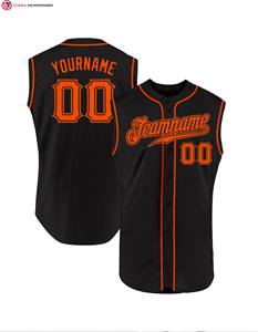 Maillot de baseball authentique sans manches personnalisé blanc-noir pour softball, 100 % polyester, antibactérien, col ras du cou, unisexe adulte - Product Image 6