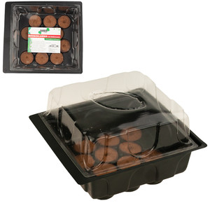 Kit de germination pour mini-serre EDA8549 avec 12 disques de tourbe, abri en plastique monocouche pour la culture de légumes, matériau en film polyéthylène - Product Image 2