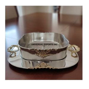 Tazón de Metal para Chocolate, Acabado Dorado, Decorativo, de Lujo, Clásico, Elegante, de Diseño - Product Image 5