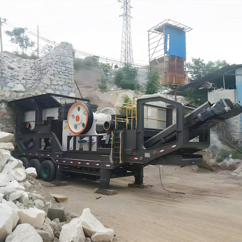 100 Tph Mobile Crushing and Screening Plant, Portable Iron Ore Crusher Machine, Wheeled Mobile Impact Crusher for Mining